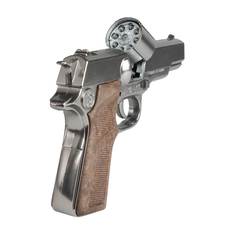 Pistola metal policia 8 tiros 17x12 cm de Gonher