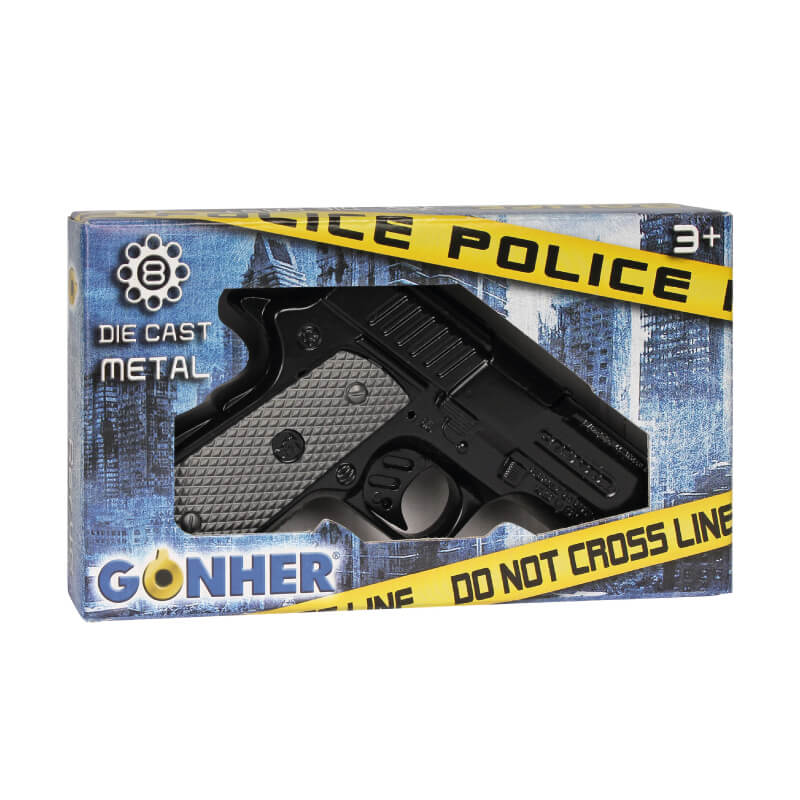 Gonher-Policía con 8 disparos, color metal, multicolor, sin talla (33/0) :  : Juguetes y juegos